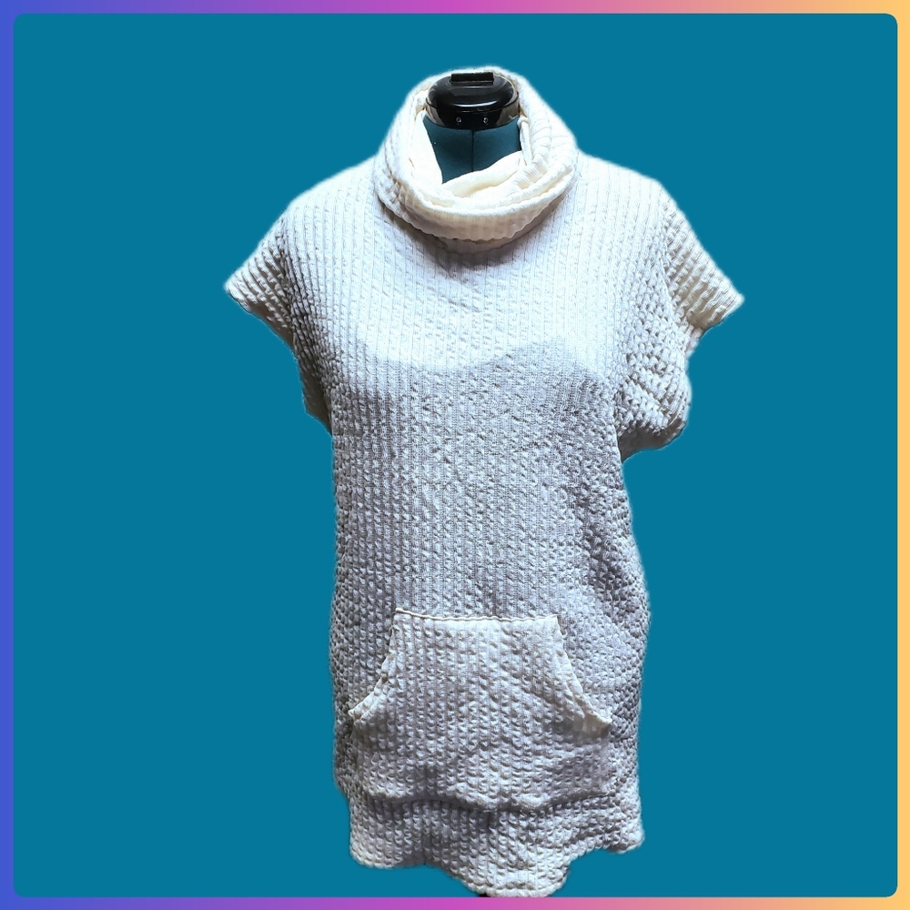 Cowl Neck Hi-low Tunic Sweater by Reborn